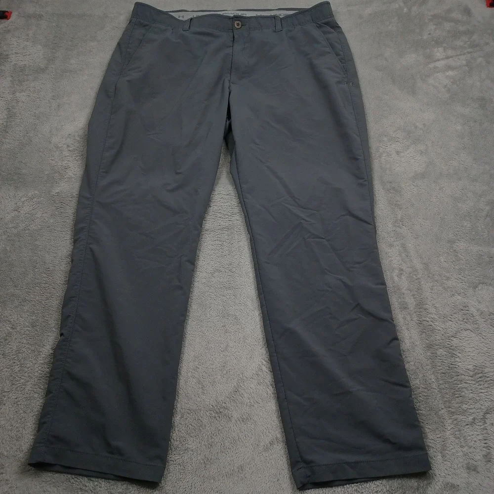 Under Armour Pants Mens 38x30 Gray Outdoor Pockets Casual Preppy